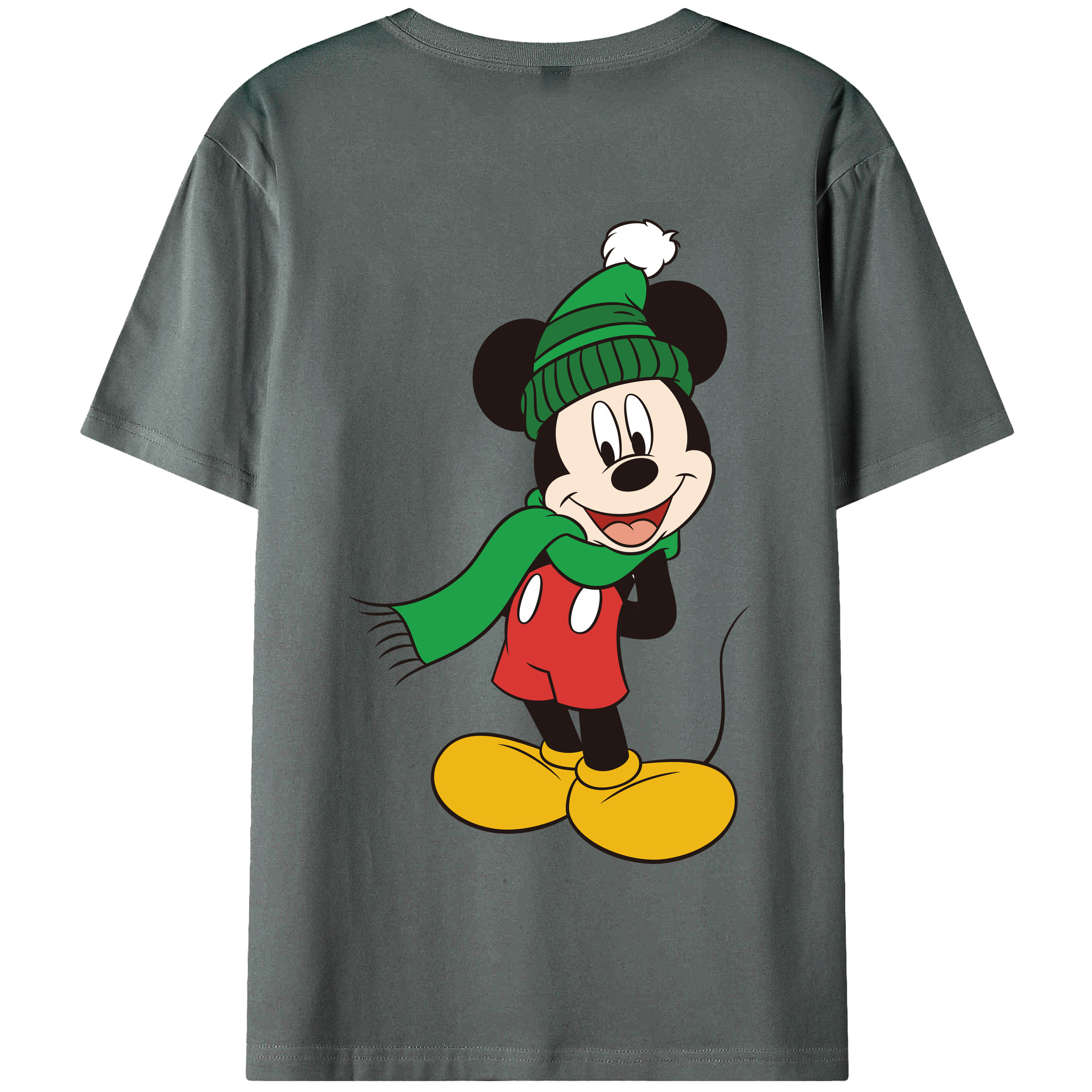 （画像用） ミッキーマウス Mickey Mouse 綿100％半袖Tシャツ（背面プリント）